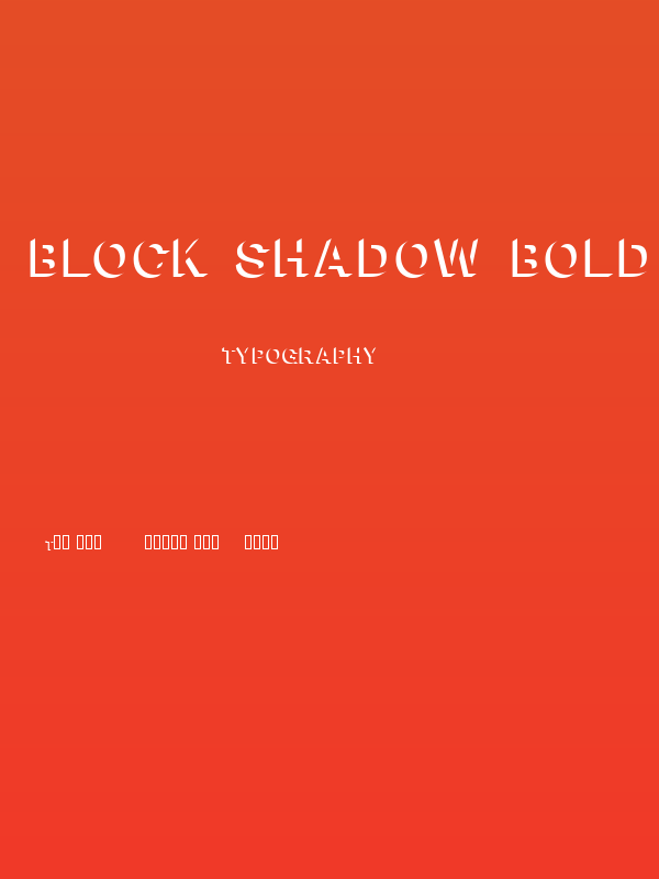 Block Shadow Bold Poster