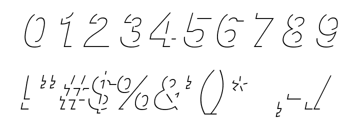 Block Shadow Italic Font OTHER CHARS