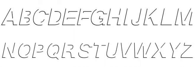 Block Shadow Italic Fuentes MAYÚSCULAS
