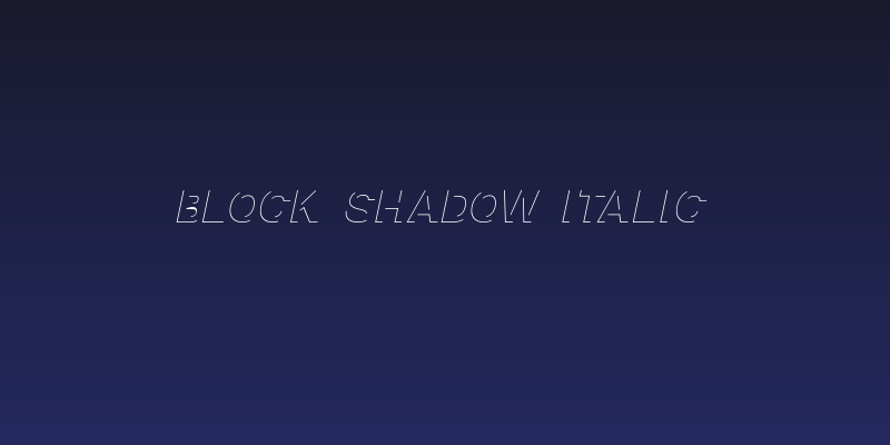 Block Shadow Italic Social Header