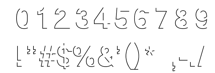 Block Shadow Regular Font OTHER CHARS