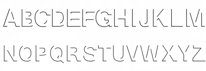 Block Shadow Regular Font Litere mari