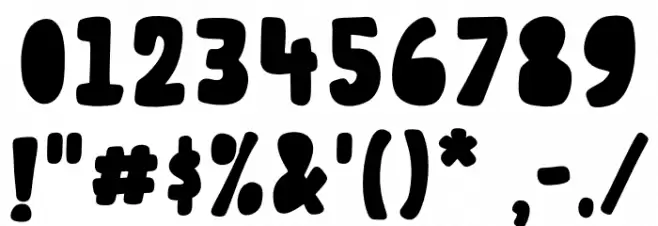 Block Stencil Font OTHER CHARS