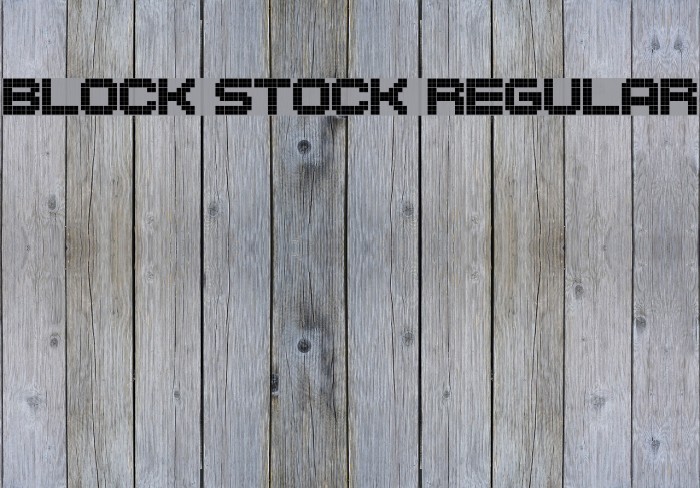 Block Stock Regular フォント examples