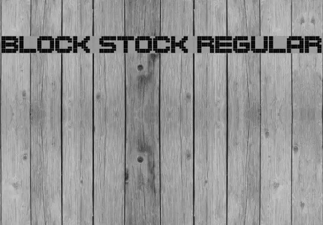 Block Stock Regular フォント examples