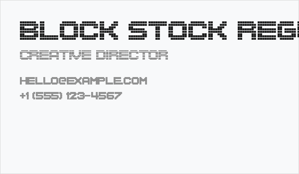 Block Stock Regular Business Card