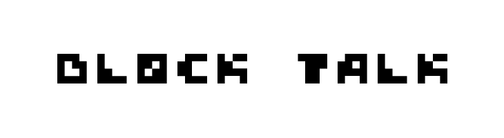 Block Talk Font