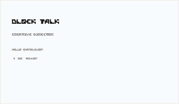 Block Talk Business Card