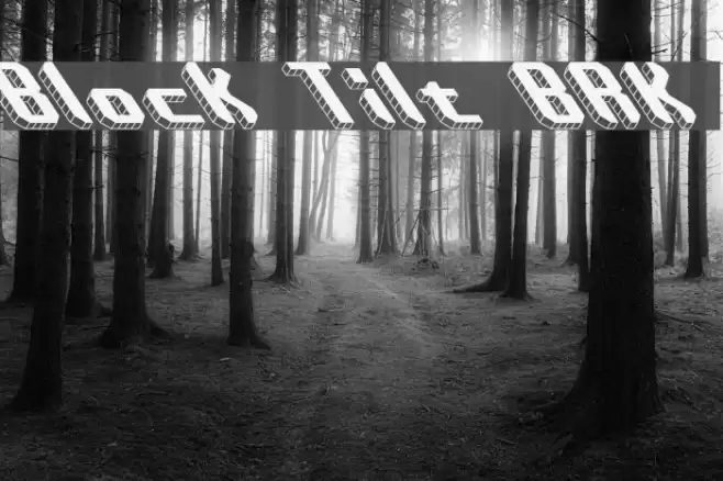 Block Tilt BRK Font examples