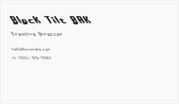 Block Tilt BRK Business Card