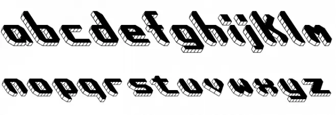 Block Tilt BRK Font Litere mici