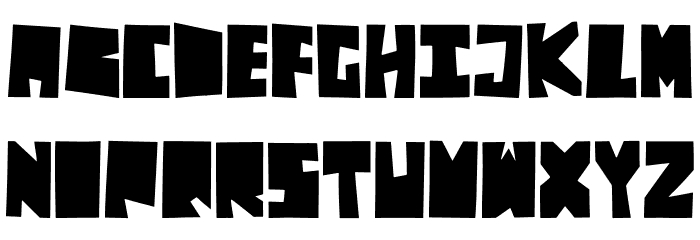 Block Type Font LOWERCASE