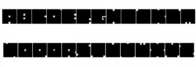 Block Шрифта ВЕРХНИЙ