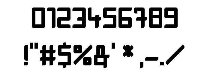 BlockHead Bold Font OTHER CHARS