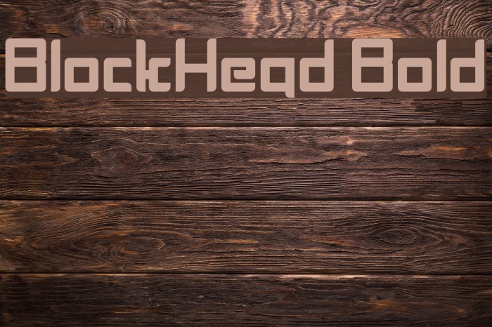 BlockHead Bold Font examples