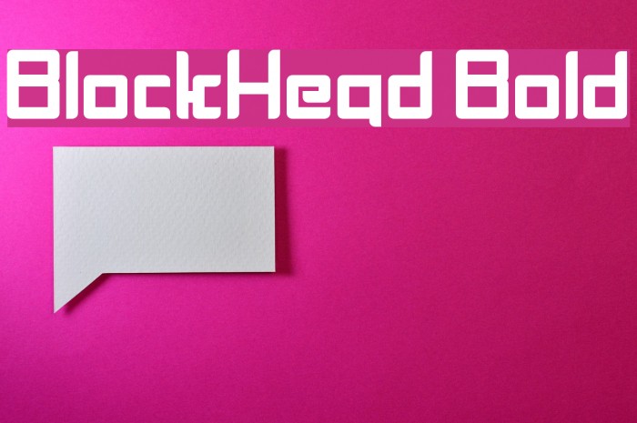 BlockHead Bold Font examples