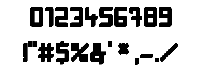 BlockHead Fat Font OTHER CHARS