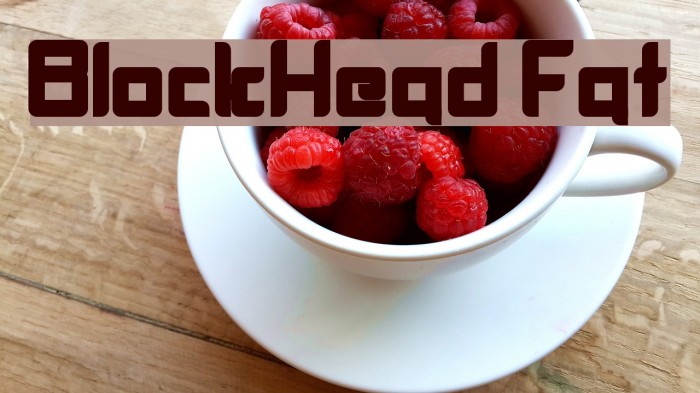BlockHead Fat Font examples