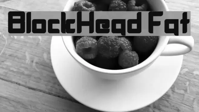 BlockHead Fat Шрифта examples