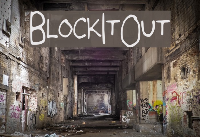 BlockItOut Font examples