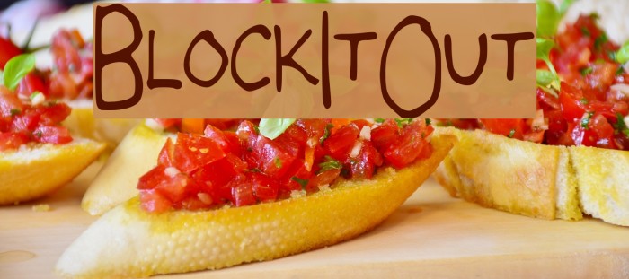 BlockItOut Font examples