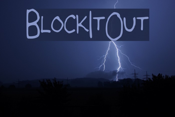 BlockItOut Font examples