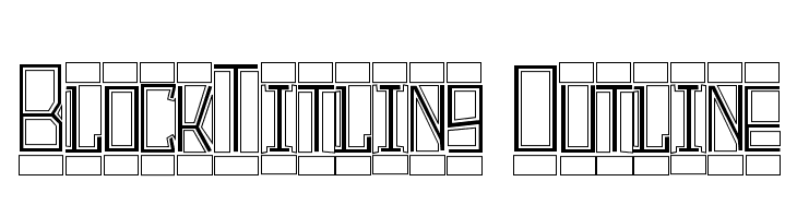 BlockTitling Outline  नि: शुल्क फ़ॉन्ट्स डाउनलोड