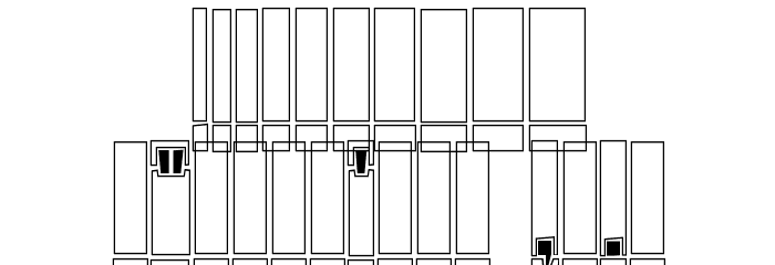 BlockTitling Outline Font OTHER CHARS