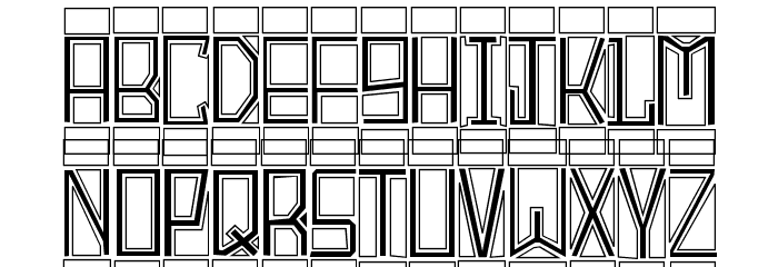 BlockTitling Outline Font LOWERCASE