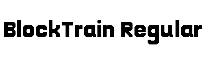 BlockTrain Regular  font caratteri gratis