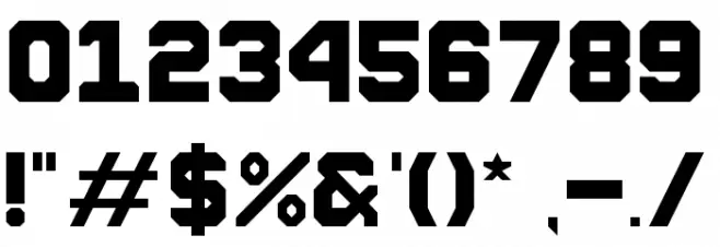 BlockTrain Regular Font OTHER CHARS