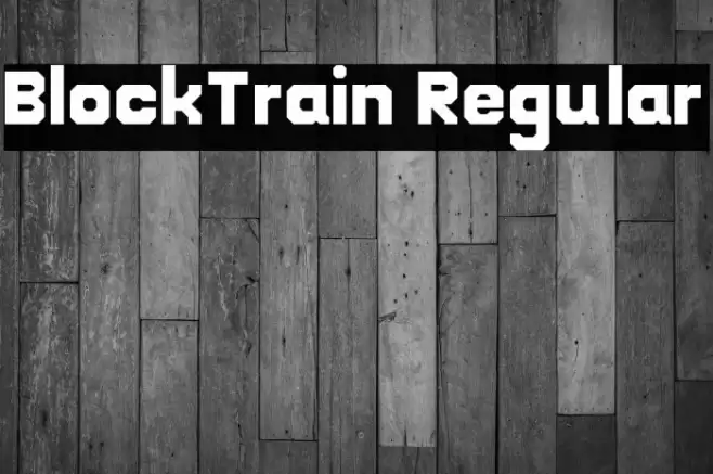 BlockTrain Regular Font examples