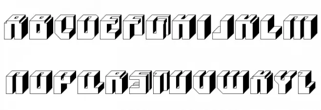 BlockUp Font Litere mici