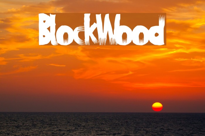 BlockWood Font examples