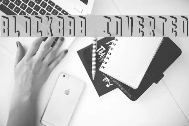 Blockbaq Inverted Font examples