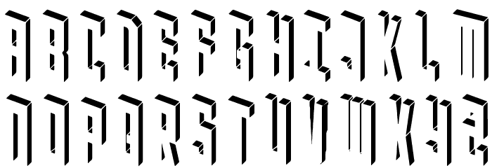 Blockbaq Inverted Font LOWERCASE