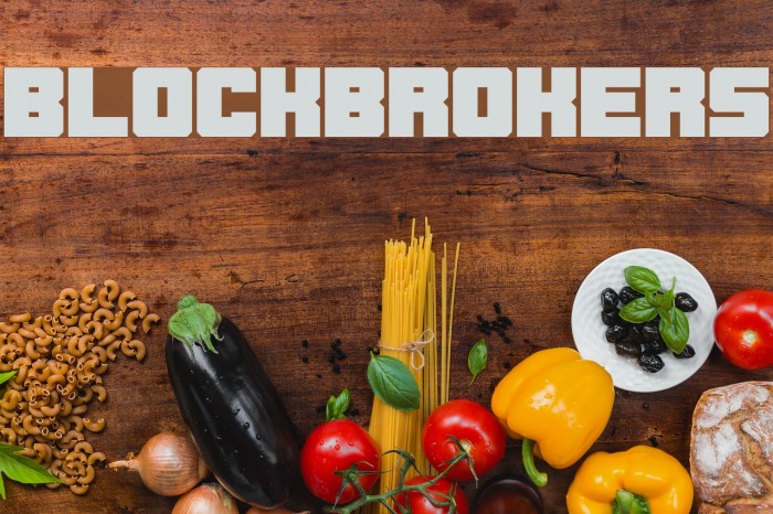 Blockbrokers Font examples