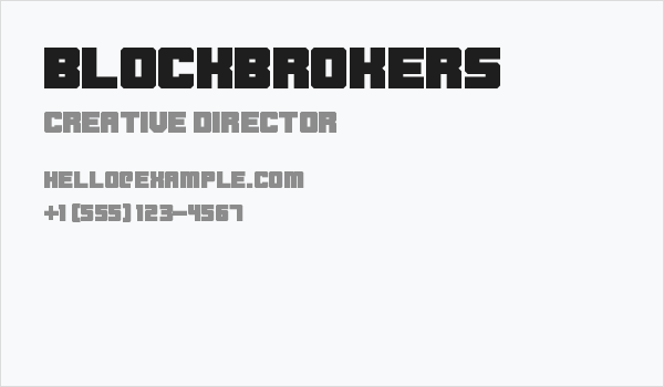 Blockbrokers Business Card