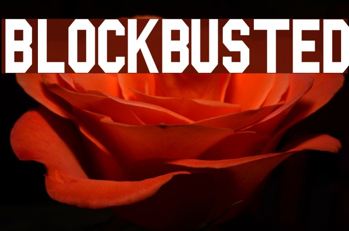 Blockbusted Font examples