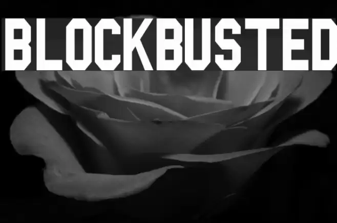 Blockbusted Font examples