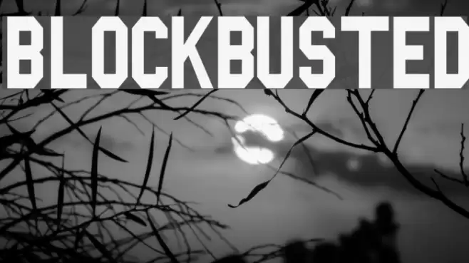 Blockbusted Font examples