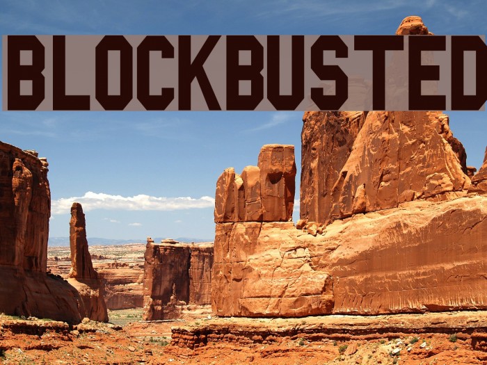 Blockbusted Font examples