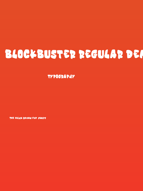 Blockbuster Regular Demo Poster