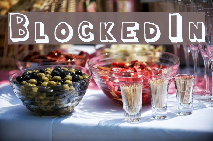 Blocked In Font examples