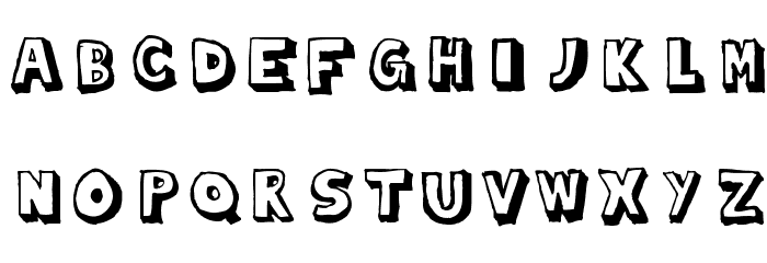 Blocked In Font LOWERCASE