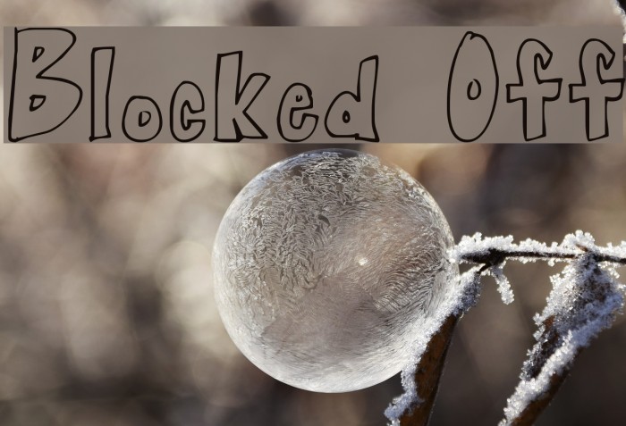 Blocked Off Font examples