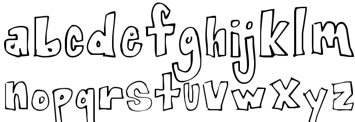 Blocked Off Font LOWERCASE