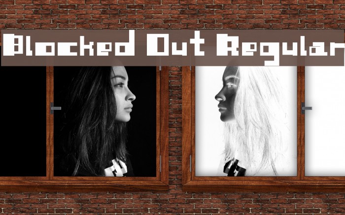 Blocked Out Regular Font examples