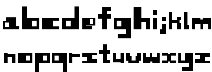 Blocked Out Regular Font LOWERCASE