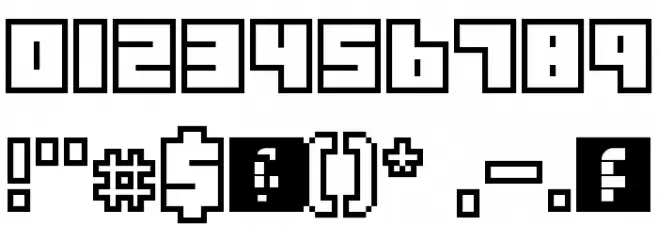 Blocked Regular Font OTHER CHARS